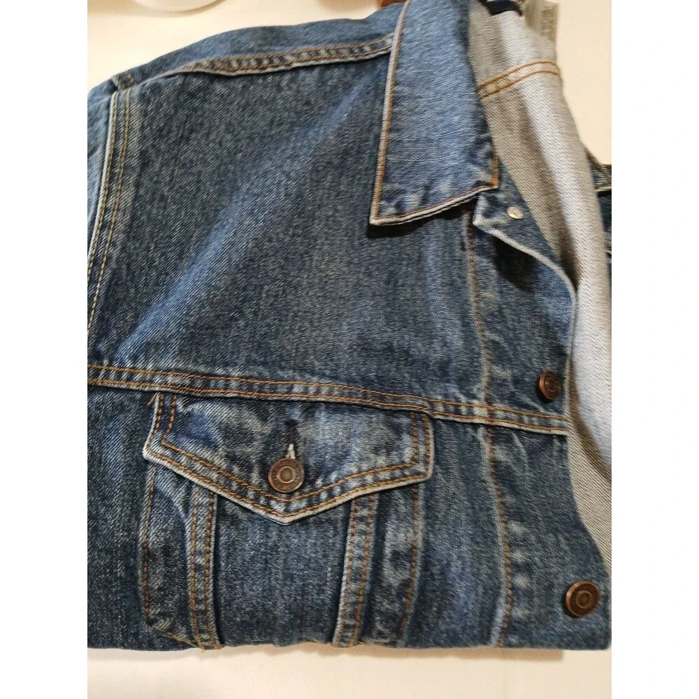 Levi Strauss Signature 1873 Men's Button-Up Denim Trucker Jean Jacket Blue XL